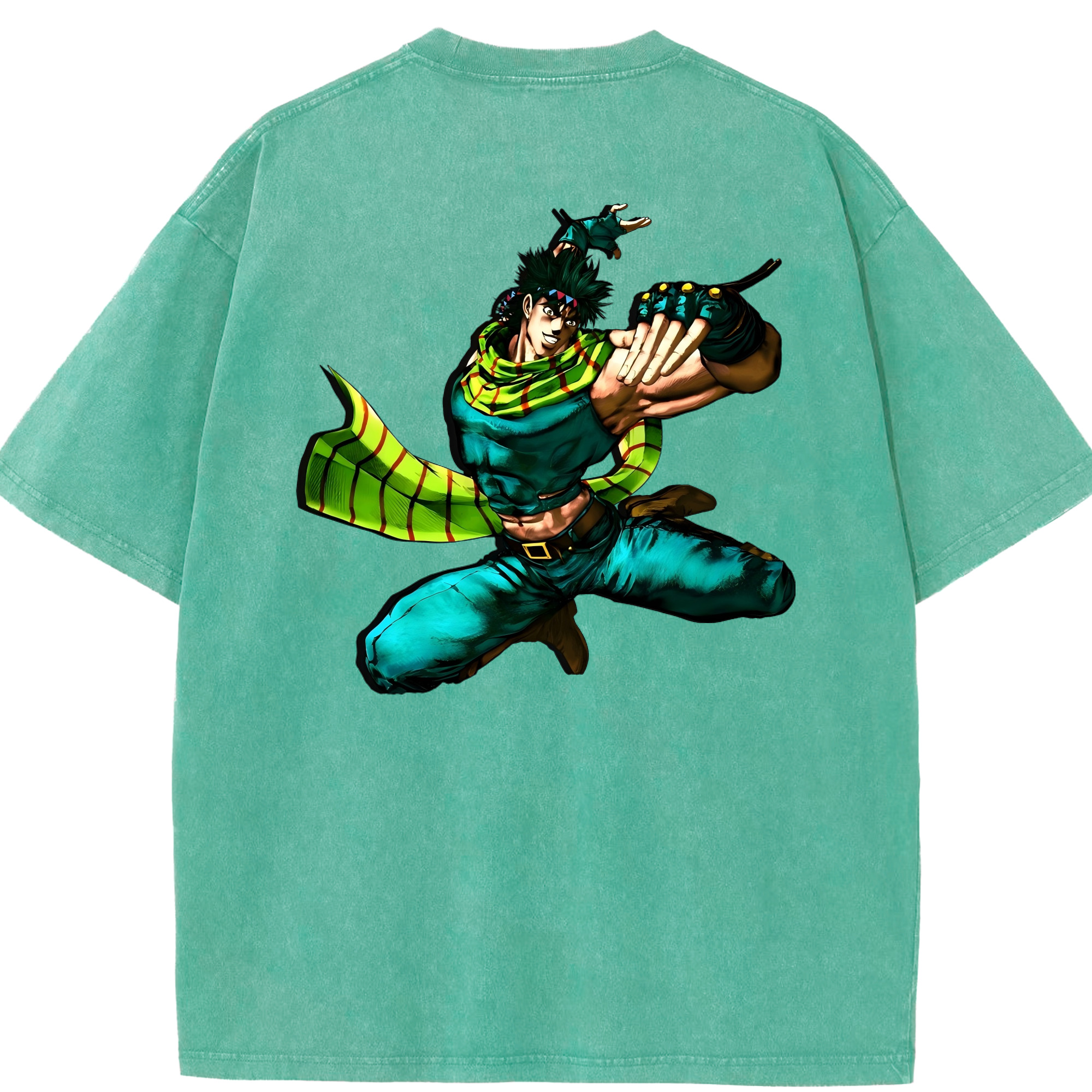（画像用） ジョジョの奇妙な冒険 ジョセフ?ジョースター JoJo's Bizarre Adventure Joseph Joestar 綿100% ヴィンテージ風 半袖Tシャツ（背面プリント）